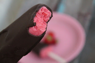 Chocolate Dipped Strawberry Creamsicles