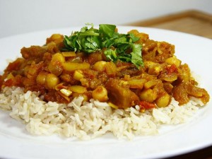 Eggplant Curry with Chickpeas