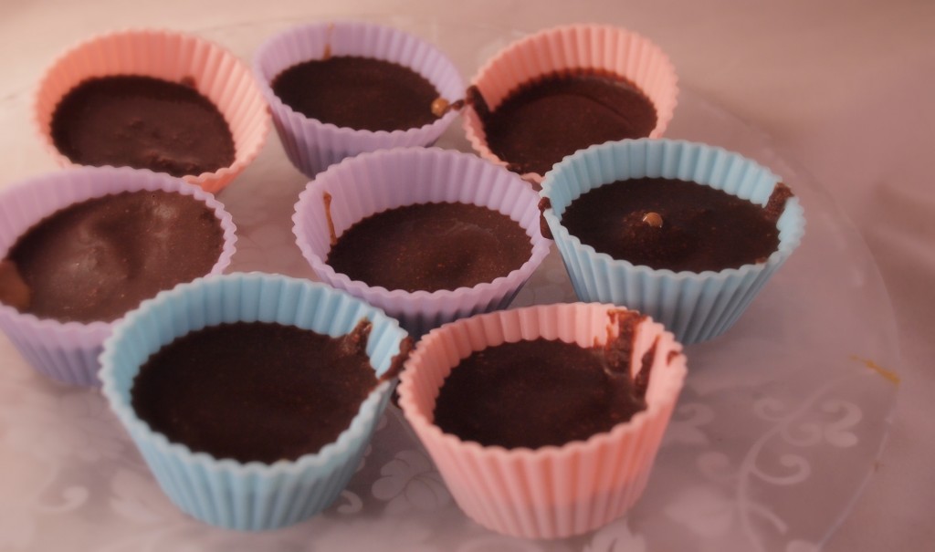 No Sugar Dark Chocolate Almond Butter Cups - ready to eat!