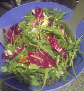 Arugula, Radicchio, Mint Salad