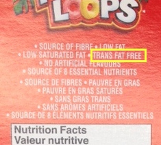 Trans Fat In Froot Loops